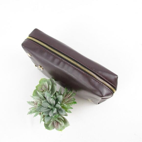 YSL Beauté Burgundy Oxblood Makeup Pouch - Picture 5 of 8